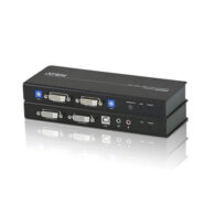 CE604 2 کی وی ام اکستندر USB DVI با نمایش دوگانه با کابل Cat5 ٬ (1024 x 768 @ 60m)مدل CE604