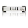 کی وی ام سوئیچ رومیزی چهار پورت USB / PS/2 و VGA همراه با صدا مدل CS1734A