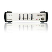 CS1734B 2 کی وی ام سوئیچ رو میزی چهار پورت USB / PS/2 و VGA همراه با صدا و OSD منو مدل CS1734B